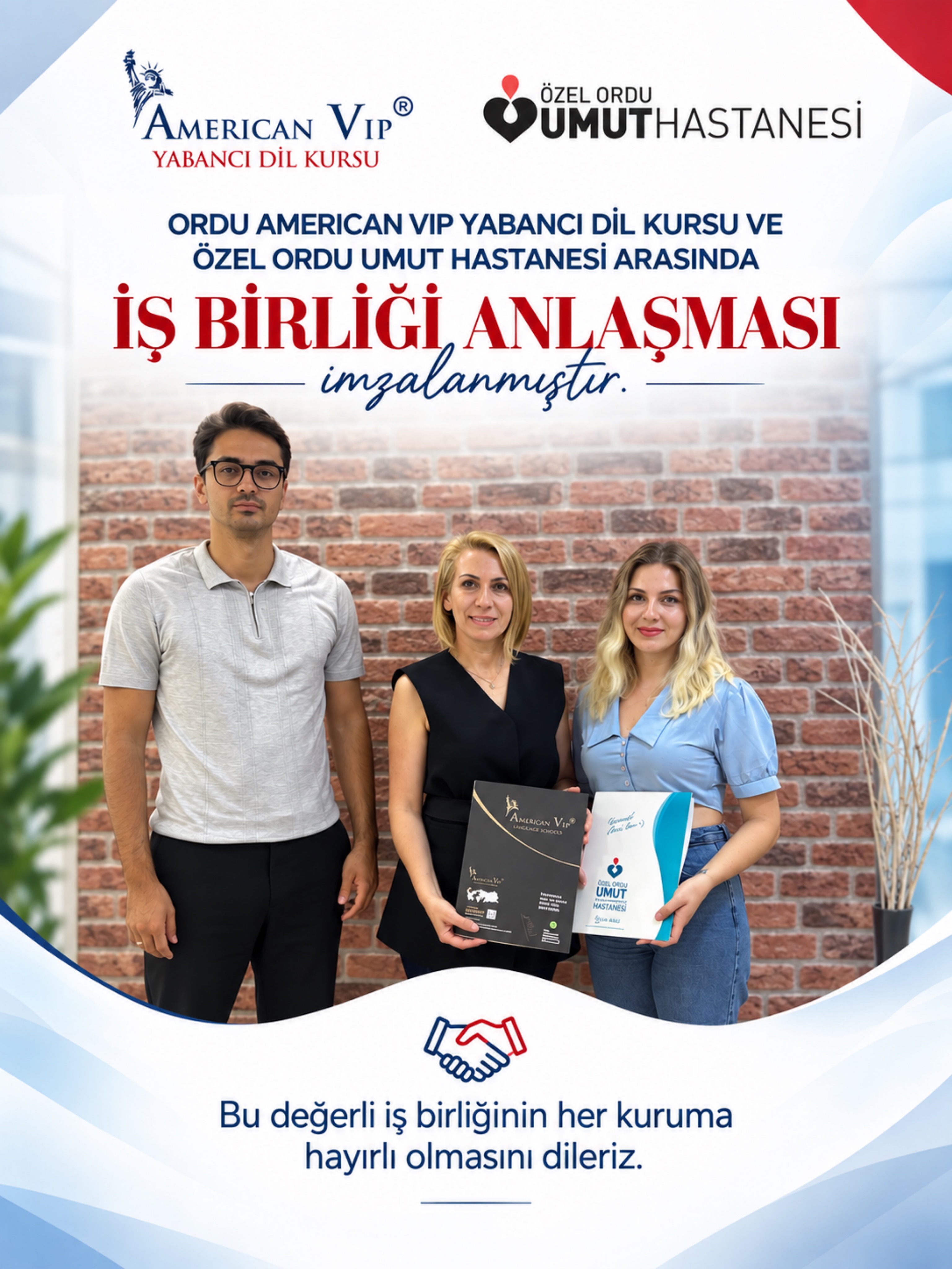 Ordu American VIP Yabancı Dil Kursu ile Özel Ordu Umut Hastanesi arasında, çalışanlarımıza, öğrencilerimize ve aileler…